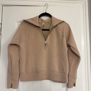 SPANX Cowl Neck Sweater in Tan